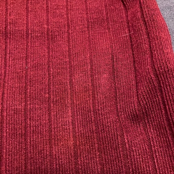 OGL Deep Red Ribbed Tank Top - Picture 3 of 4